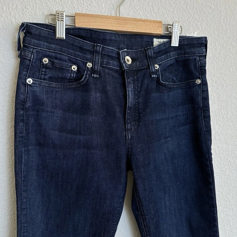 Rag &‎ Bone Women's Cate Mid-Rise Ankle Skinny Blue Jeans, Size 27, Stretch - Picture 2 of 11
